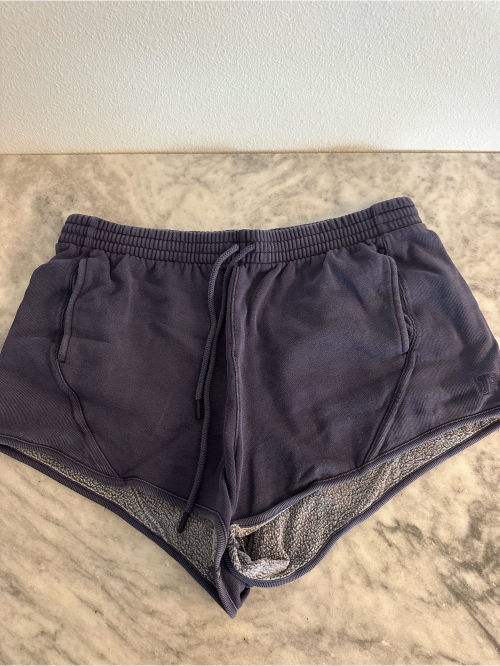 PINK Victoria's Secret Navy Fleece-Lined Athletic Shorts